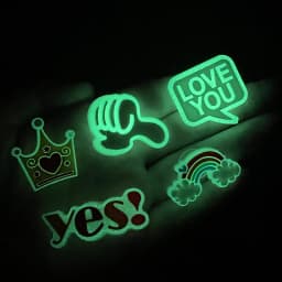1PCS Luminous Shoe Charms Set for Clog Sandals Decoration DIY Shoe Charm Pins for Men Women Kids Letters Rainbow Food