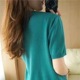 100% cotton summer V-neck short-sleeved knitted T-shirt Ladies casual loose half-sleeved top solid color wild pullover