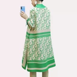 Miyake Fold Pleated Mid-length Dress Pleated Dress Atmospheric Printing Many Spot Goods Can Be Quickly Shi Autumn and Winter2022