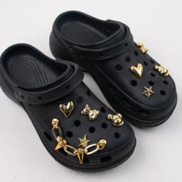 Fashion Shoe Charms Set Accessories for Sandals Clogs Shoe Buckle Butterfly Cartoon Bear Chain DIY Shoes Decorations Gifts