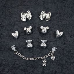 Fashion Shoe Charms Set Accessories for Sandals Clogs Shoe Buckle Butterfly Cartoon Bear Chain DIY Shoes Decorations Gifts