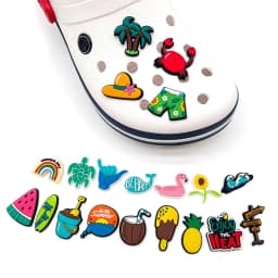 1pcs PVC Shoe Charms Decorations Accessories summer beach wave Women wristband Clogs Buckle Kids Pins Men Decoration Jeans