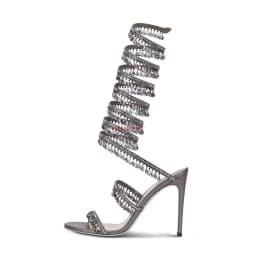 Ankle Snake Wrap Sandals Woman Summer Open Toe Crystal Fringe Wedding Bridal Shoes Fashion Luxury High Heel Pumps