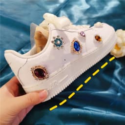 Shiny Rhinestone Sticker Shoes Decorative Patch Stickers Creative DIY Canvas Sports Shoes with Shoes Stickers Shoes Accessories