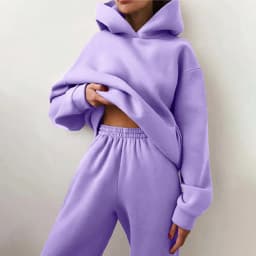 Autumn Women's Tracksuit Two Piece Sets Casual Solid Long Sleeve Hooded Sports Suit Warm Hoodie Sweatshirts Long Pant