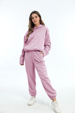 Autumn Women's Tracksuit Two Piece Sets Casual Solid Long Sleeve Hooded Sports Suit Warm Hoodie Sweatshirts Long Pant