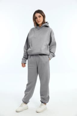 Autumn Women's Tracksuit Two Piece Sets Casual Solid Long Sleeve Hooded Sports Suit Warm Hoodie Sweatshirts Long Pant