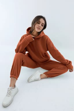Autumn Women's Tracksuit Two Piece Sets Casual Solid Long Sleeve Hooded Sports Suit Warm Hoodie Sweatshirts Long Pant