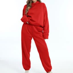 Autumn Women's Tracksuit Two Piece Sets Casual Solid Long Sleeve Hooded Sports Suit Warm Hoodie Sweatshirts Long Pant