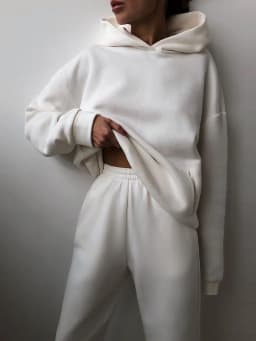 Autumn Women's Tracksuit Two Piece Sets Casual Solid Long Sleeve Hooded Sports Suit Warm Hoodie Sweatshirts Long Pant