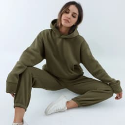 Autumn Women's Tracksuit Two Piece Sets Casual Solid Long Sleeve Hooded Sports Suit Warm Hoodie Sweatshirts Long Pant