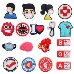 Hot Selling 1PCS Medical Treatment Shoes Charms Cartoon Ambulance Syringe PVC Buckle Sandals Accessories Decor Kids Gifts