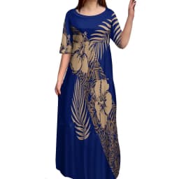 High Quality Custom Tie Dye Polynesian Tribal Design Dresses Women Lady Elegant Multi Tiered Dress Women Clothing 8XL