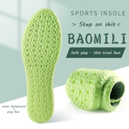 1pair Wormwood Deodorant Insoles Soft Breathable Sport Cushioning Inserts for Men Women Boost Shoe Pads Mesh Can Cut Size Insole