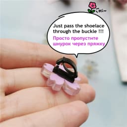 1 PC Flowers Shoe Buckle Shoelaces Decorative Clip Shoe Charm Trend Creative Cute Sneaker Canvas Cartoon DIY Shoes Accessories