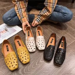 Fashion Beige Wide Flats Female Shoes Big Size 41 42 Summer Casual Soft Women's Slip on Loafers Ladies Cheap Shoes 2023 New