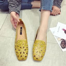 Fashion Beige Wide Flats Female Shoes Big Size 41 42 Summer Casual Soft Women's Slip on Loafers Ladies Cheap Shoes 2023 New