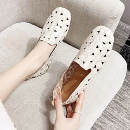 Fashion Beige Wide Flats Female Shoes Big Size 41 42 Summer Casual Soft Women's Slip on Loafers Ladies Cheap Shoes 2023 New