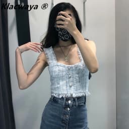 Klacwaya Tops For Women Fashion Halter Top Neck Women'S Tube Top With Open Shoulders Egirl Clothes Aesthetic Omighty Tank Top