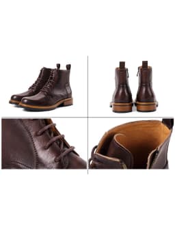 ZFTL Men's Basic Boots Men Ankle Boots British Winter with fur warm Man Casual Lace-up Boots Genuine Leather Handmade Retro Boot