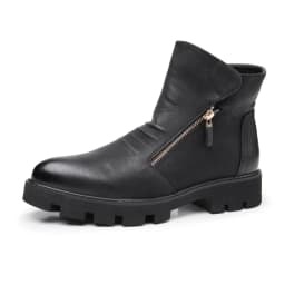 British fashion mens boots handsome cowboy boot autumn winter genuine leather platform boot street style ankle botas masculinas