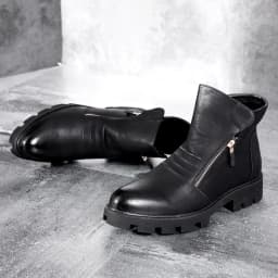 British fashion mens boots handsome cowboy boot autumn winter genuine leather platform boot street style ankle botas masculinas