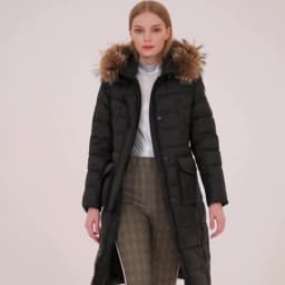 Astrid Winter Women's coat women parka long warm fashion black quilted jacket with natural fur collar female clothing ZR-7266