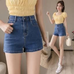 Mini Hot Elastic High Waist Sexy Aesthetic Vintage Women's Jeans Short Pants Denim Shorts Summer Korean Fashion Casual Trendy