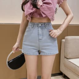 Mini Hot Elastic High Waist Sexy Aesthetic Vintage Women's Jeans Short Pants Denim Shorts Summer Korean Fashion Casual Trendy