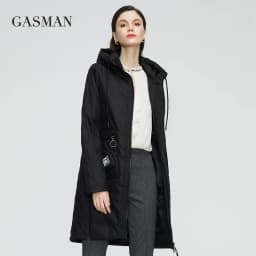 GASMAN 2022 New trench Coat female Women's spring jacket Autumn coat women long parka outwear Slim fashion casual Jackets 21150