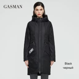 GASMAN 2022 New trench Coat female Women's spring jacket Autumn coat women long parka outwear Slim fashion casual Jackets 21150