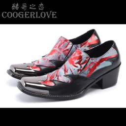 Men's Genuine Leather High‑Heel Height‑Increase Dress Shoes Luxury Business Casual Footwear For Spring Banquet Social Wedding Oc