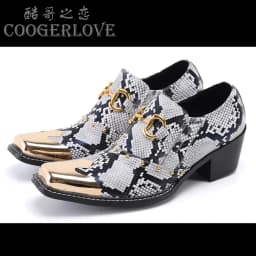Men's Genuine Leather High‑Heel Height‑Increase Dress Shoes Luxury Business Casual Footwear For Spring Banquet Social Wedding Oc
