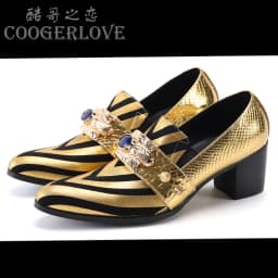 Men's Genuine Leather High‑Heel Height‑Increase Dress Shoes Luxury Business Casual Footwear For Spring Banquet Social Wedding Oc