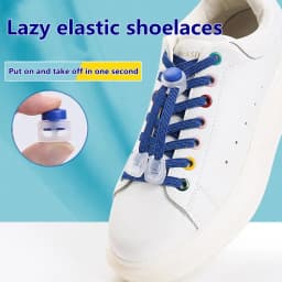 1 Pair Reflective Elastic Laces Sneakers Shoelaces for Sneakers Kids Adult Fast Without Tie Flat Rubber Bands Luminous Shoelace