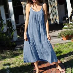 Casual 100% Cotton Summer Women's Long Dress Loose Solid Sleeveless Backless Streetwear Elegant  Female Dress Vestidos Robe