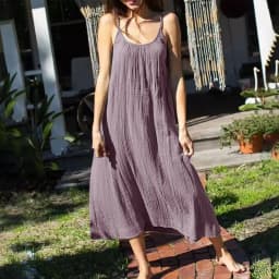 Casual 100% Cotton Summer Women's Long Dress Loose Solid Sleeveless Backless Streetwear Elegant  Female Dress Vestidos Robe