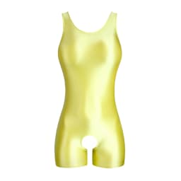 MJINM Women's Summer Sexy Glossy One-Piece Catsuit Waistcoat Jumpsuit Romper Playsuit Sports Pants Tight Fit Casual Outfit