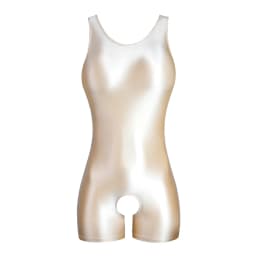 MJINM Women's Summer Sexy Glossy One-Piece Catsuit Waistcoat Jumpsuit Romper Playsuit Sports Pants Tight Fit Casual Outfit