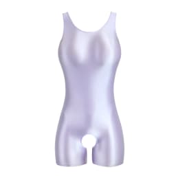 MJINM Women's Summer Sexy Glossy One-Piece Catsuit Waistcoat Jumpsuit Romper Playsuit Sports Pants Tight Fit Casual Outfit