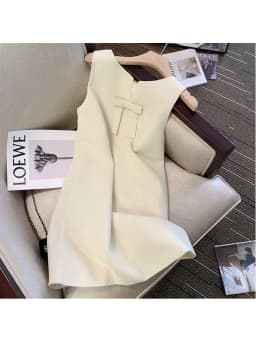 Sleeveless Bodycon Mini Dresses Women Summer Basic Solid Party Sexy Dresses 2024 Hepburn Style Elegant Sweet Bow A-line Vestidos