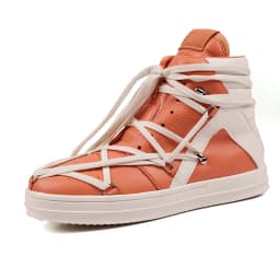 2023 High Quality Mens Casual Shoes Orange Luxury Designer Sneakers Men Lace Up High Street Fashion Trendy Men Platform Trainers