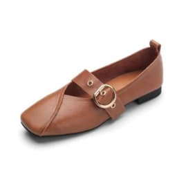 AIYUQI Casual Women Shoes 2026 Spring New Genuine Leather Mother Flat Shoes Big Size 41 42 43 Square Soft Bottom Women Shoes