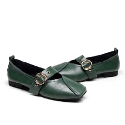 AIYUQI Casual Women Shoes 2026 Spring New Genuine Leather Mother Flat Shoes Big Size 41 42 43 Square Soft Bottom Women Shoes