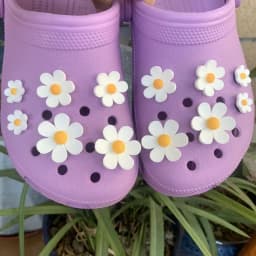 Best Selling Hole Shoes Charms Ready To Put on White Daisy Sunflower Combination Suit Shoe Buckle Girlish Shoes Accessories New