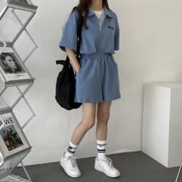 Women's Tracksuit Short Sets Sportswear Solid Print Shorts Sleeve Blouse Shorts Tracksuits Female Summer Casual Two Piece Sets