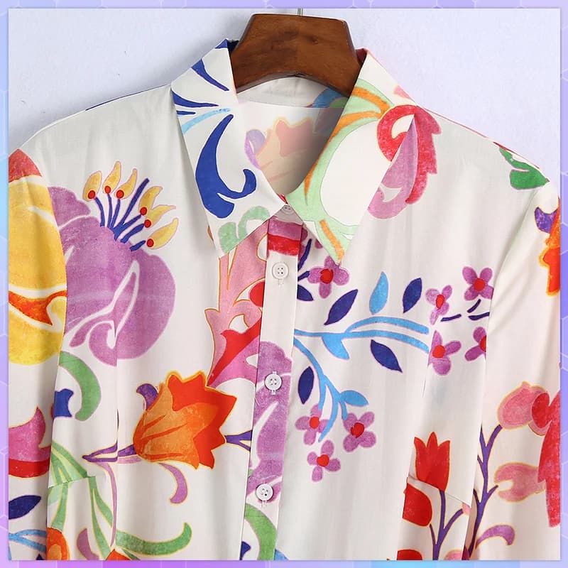 Summer Women Vintage Totem Floral Print Dress With Bow Female Sashes Midi Shirt Dress Chic Casual Slim Dresses Vestido
