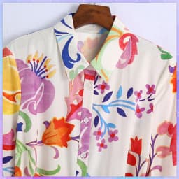 Summer Women Vintage Totem Floral Print Dress With Bow Female Sashes Midi Shirt Dress Chic Casual Slim Dresses Vestido
