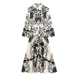 Summer Women Vintage Totem Floral Print Dress With Bow Female Sashes Midi Shirt Dress Chic Casual Slim Dresses Vestido