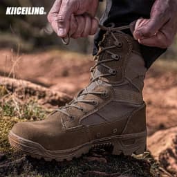 KIICEILING ZCB, Cow Leather, Mens Boots, Combat Desert Tactical Boots, Safety Shoes, Motorcycle Boots, Boots Men, Shoes for Men